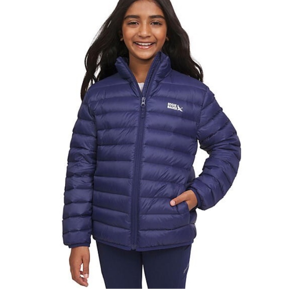 Eddie Bauer Kids Navy Packable Down Jacket